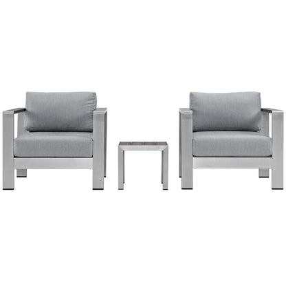 Shore 3 Piece Outdoor Patio Aluminum Set by Modway
