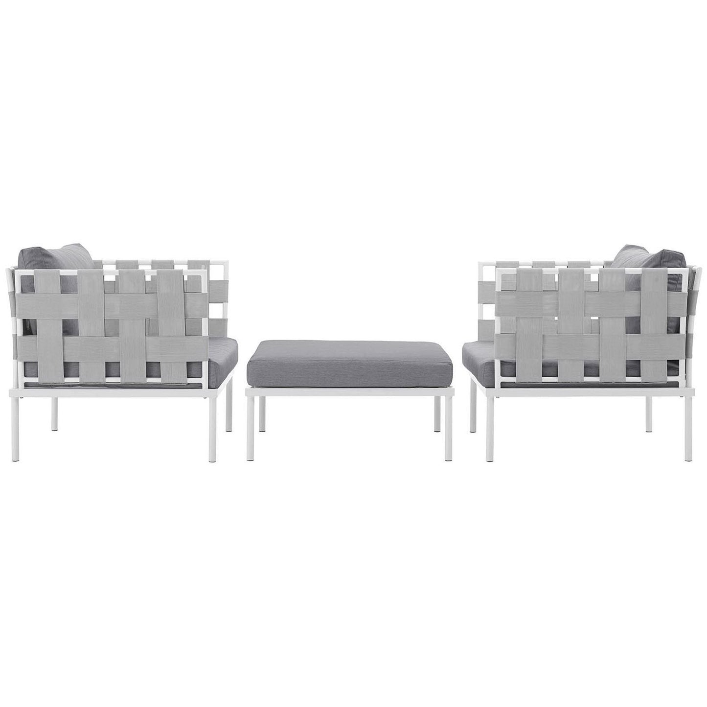 Harmony 3-Piece Outdoor Patio Aluminum Sectional Sofa Set by Modway