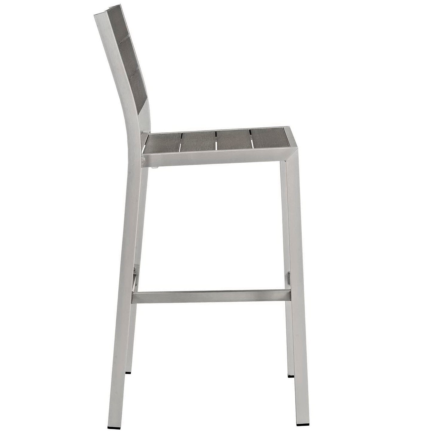 Shore Outdoor Patio Aluminum Armless Bar Stool Set of 2 by Modway