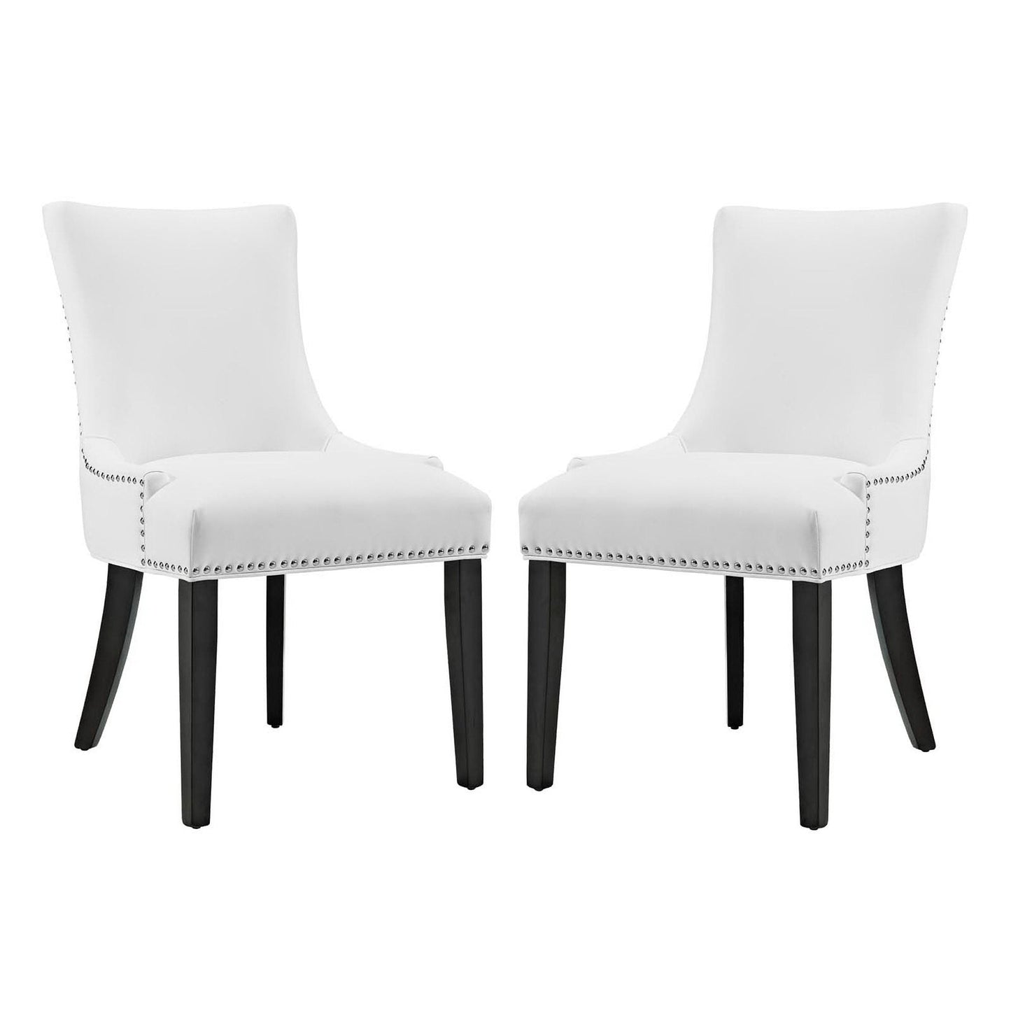 Marquis Faux Leather Dining Chair Set of 2 by Modway