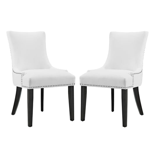 Marquis Faux Leather Dining Chair Set of 2 by Modway