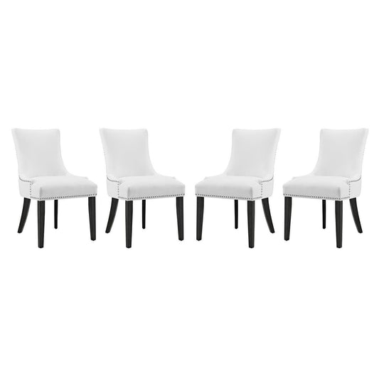 Marquis Faux Leather Dining Chair Set of 4 by Modway