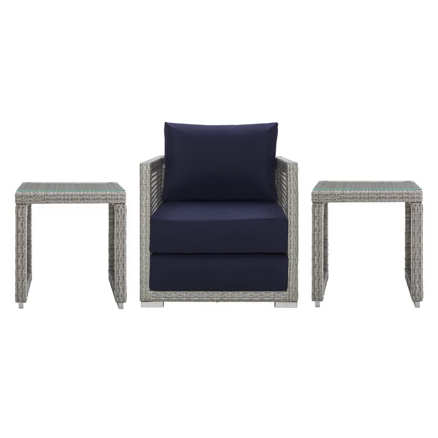 Aura 3 Piece Outdoor Patio Wicker Rattan Set by Modway