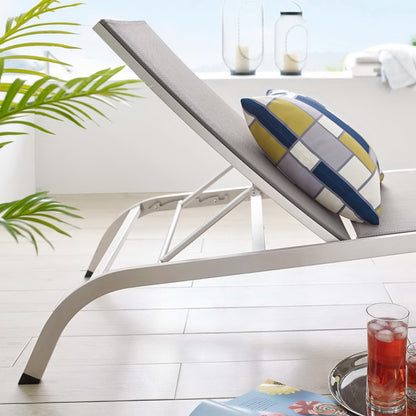 Savannah Mesh Chaise Outdoor Patio Aluminum Lounge Chair by Modway