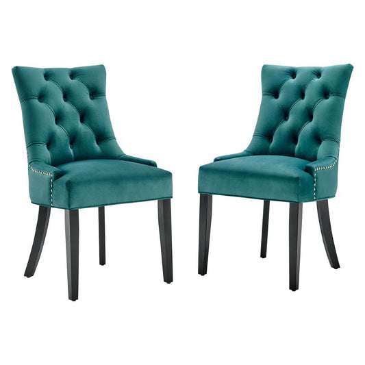 Regent Tufted Performance Velvet Dining Side Chairs Set of 2 by Modway