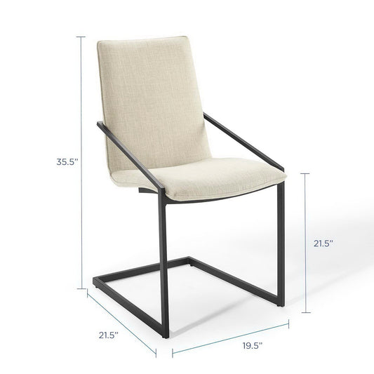 Pitch Upholstered Fabric Dining Armchair Set of 2 by Modway