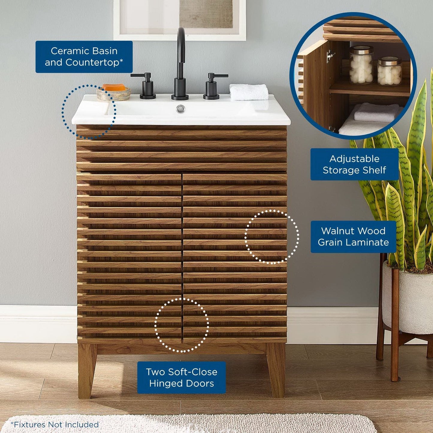 Render 24" Bathroom Vanity by Modway