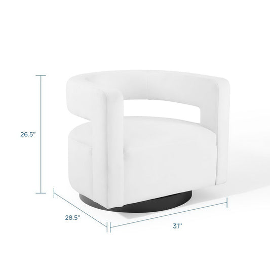 Spin Cutaway Performance Velvet Swivel Armchair by Modway