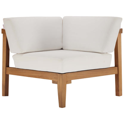 Bayport Outdoor Patio Teak Wood Corner Chair by Modway