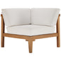 Bayport Outdoor Patio Teak Wood Corner Chair by Modway