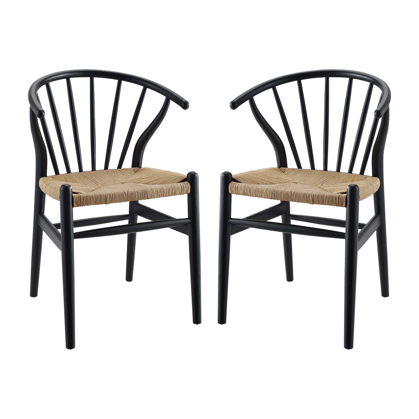 Flourish Spindle Wood Dining Side Chair Set of 2 by Modway