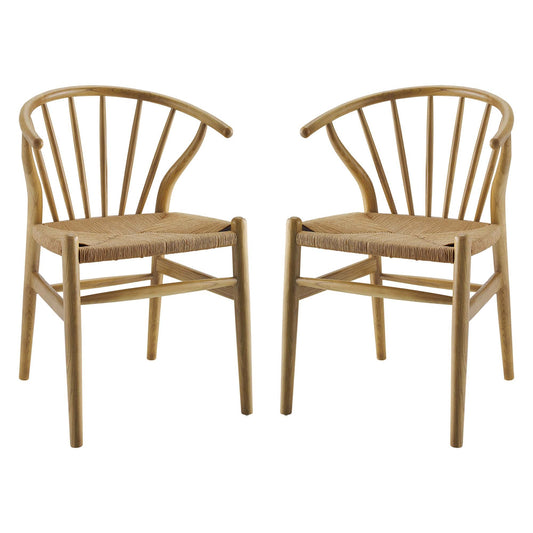Flourish Spindle Wood Dining Side Chair Set of 2 by Modway