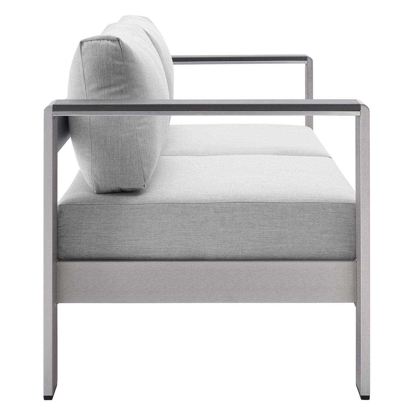Shore Sunbrella Fabric Aluminum Outdoor Patio Loveseat by Modway