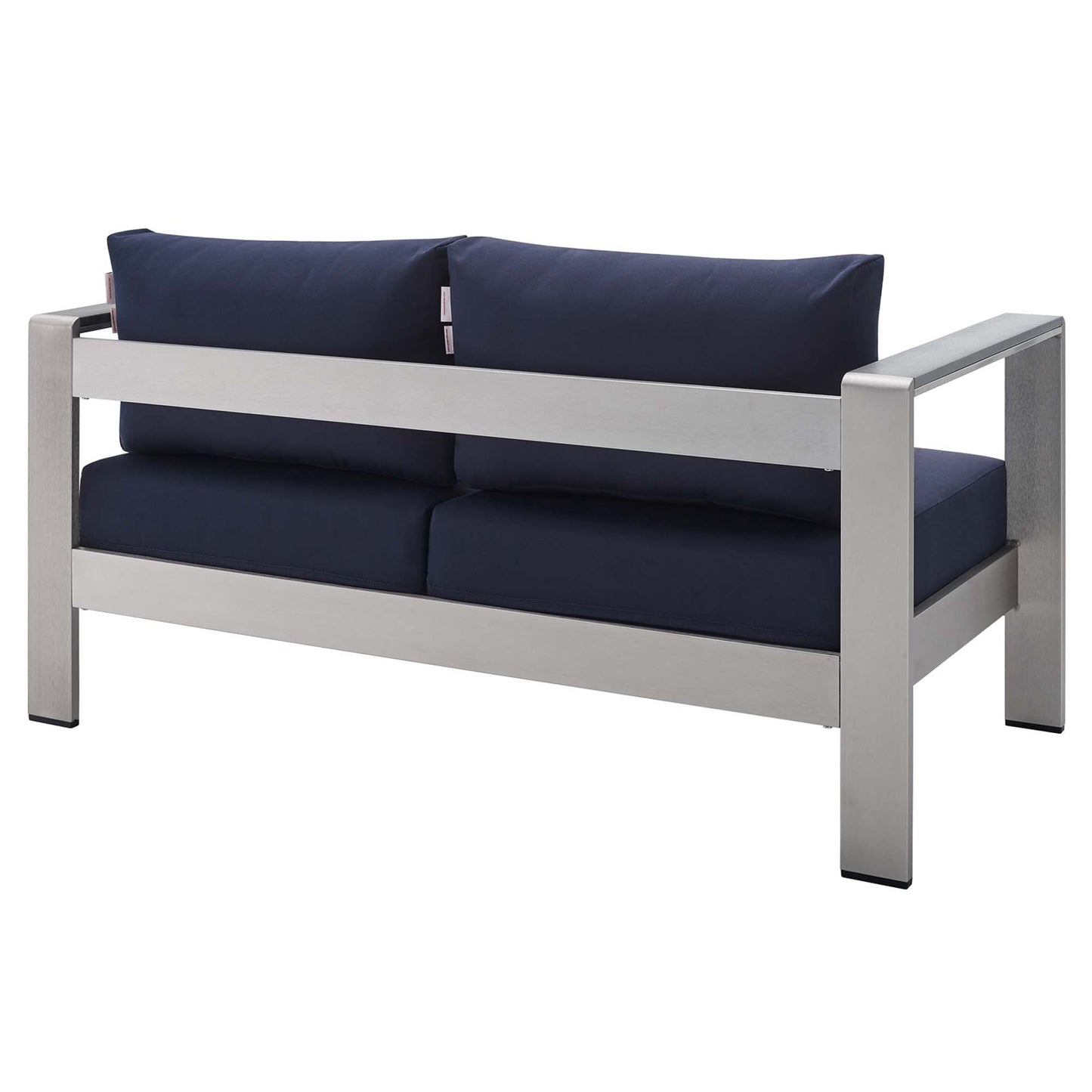 Shore Sunbrella Fabric Aluminum Outdoor Patio Loveseat by Modway