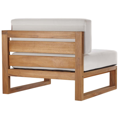 Upland 3-Piece Outdoor Patio Teak Wood Sectional Sofa Set by Modway