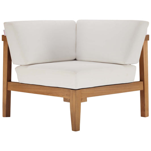 Bayport 3-Piece Outdoor Teak Wood Sectional Sofa Set by Modway