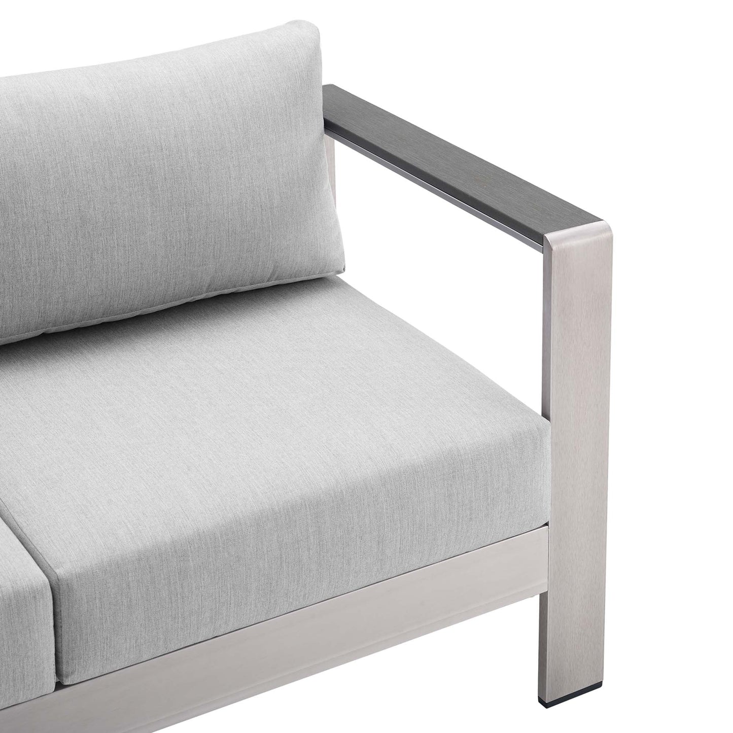 Shore 3 Piece Sunbrella Fabric Outdoor Patio Aluminum Set by Modway