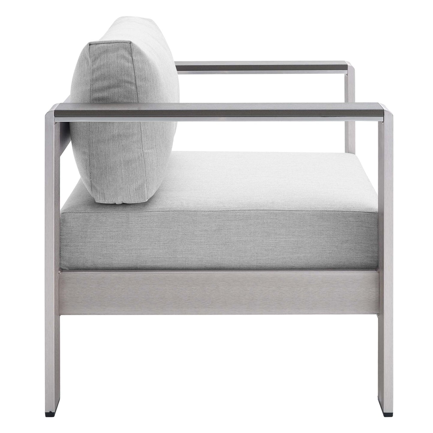 Shore 4 Piece Sunbrella Fabric Outdoor Patio Aluminum Set by Modway