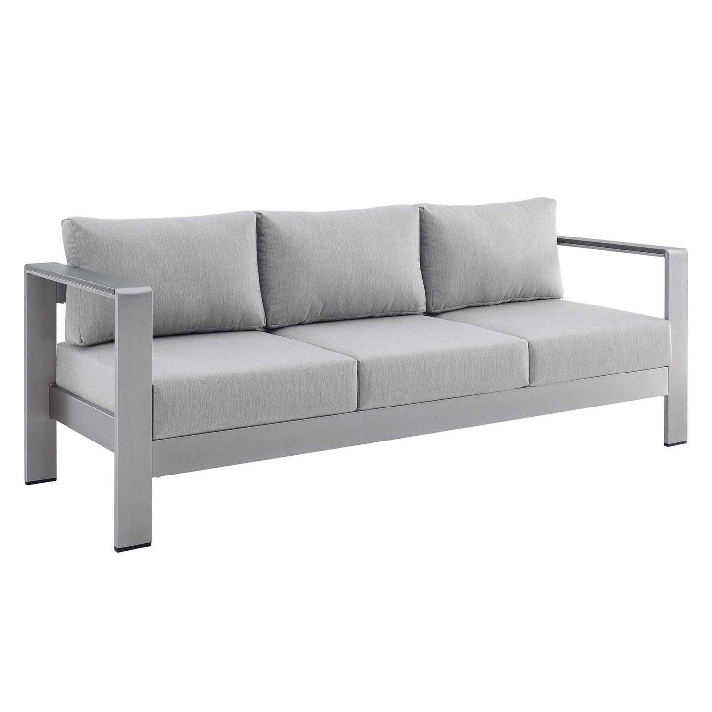 Shore 4 Piece Sunbrella Fabric Outdoor Patio Aluminum Set by Modway
