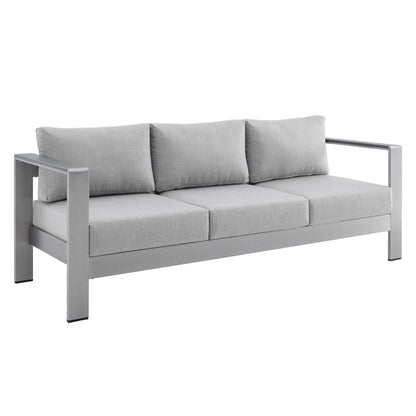 Shore 4 Piece Sunbrella Fabric Outdoor Patio Aluminum Set by Modway