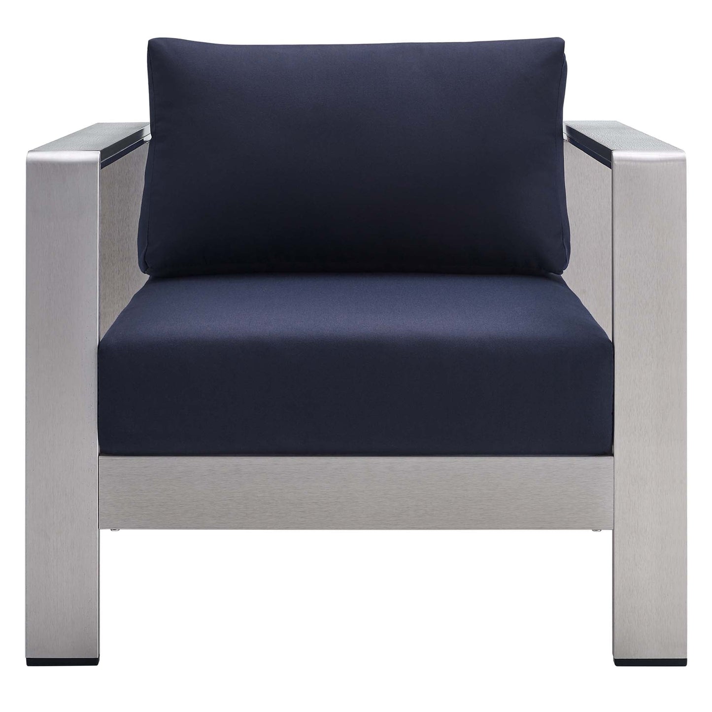 Shore 4 Piece Sunbrella Fabric Outdoor Patio Aluminum Set by Modway