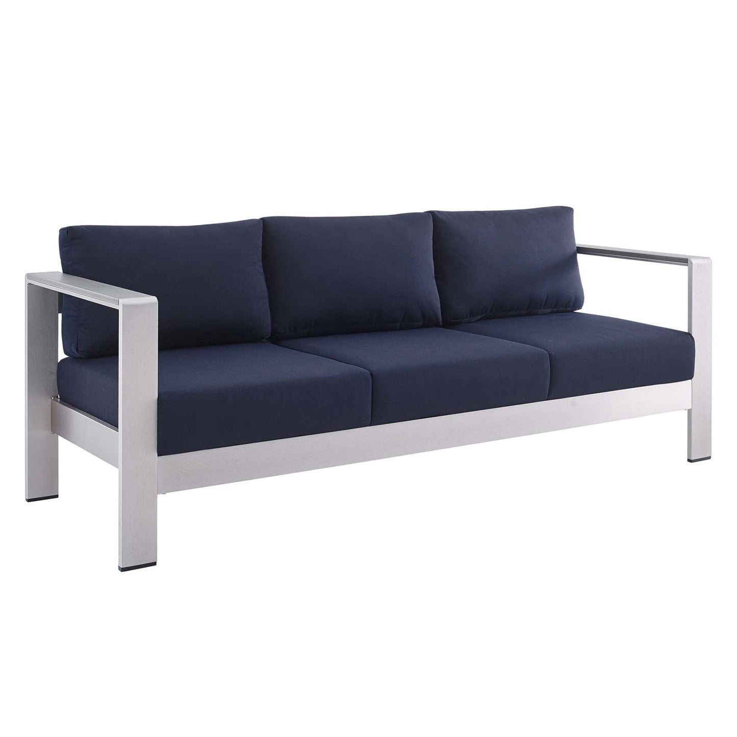 Shore 4 Piece Sunbrella Fabric Outdoor Patio Aluminum Set by Modway