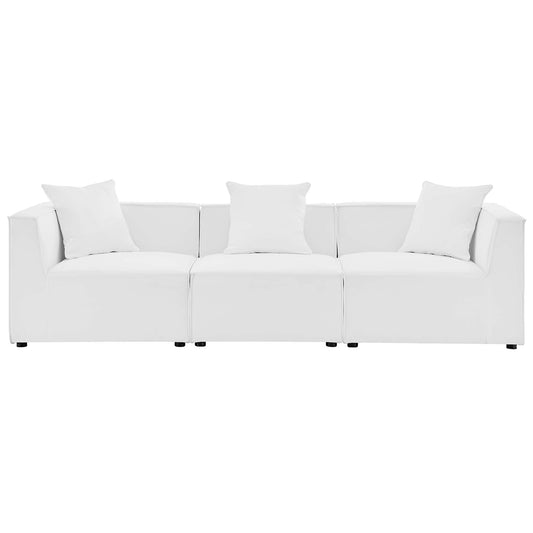 Saybrook 3-Piece Outdoor Patio Upholstered Sectional Sofa by Modway