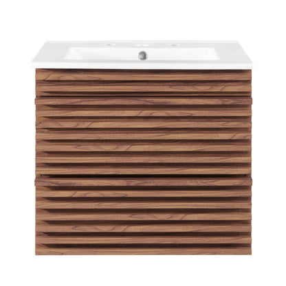Render 24" Wall-Mount Bathroom Vanity by Modway