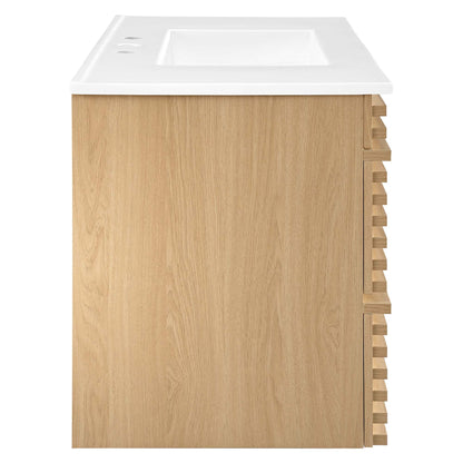 Render 36" Wall-Mount Bathroom Vanity by Modway