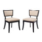 Pristine Upholstered Fabric Dining Chairs Set of 2 by Modway