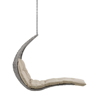 Landscape Hanging Chaise Lounge Outdoor Patio Swing Chair by Modway