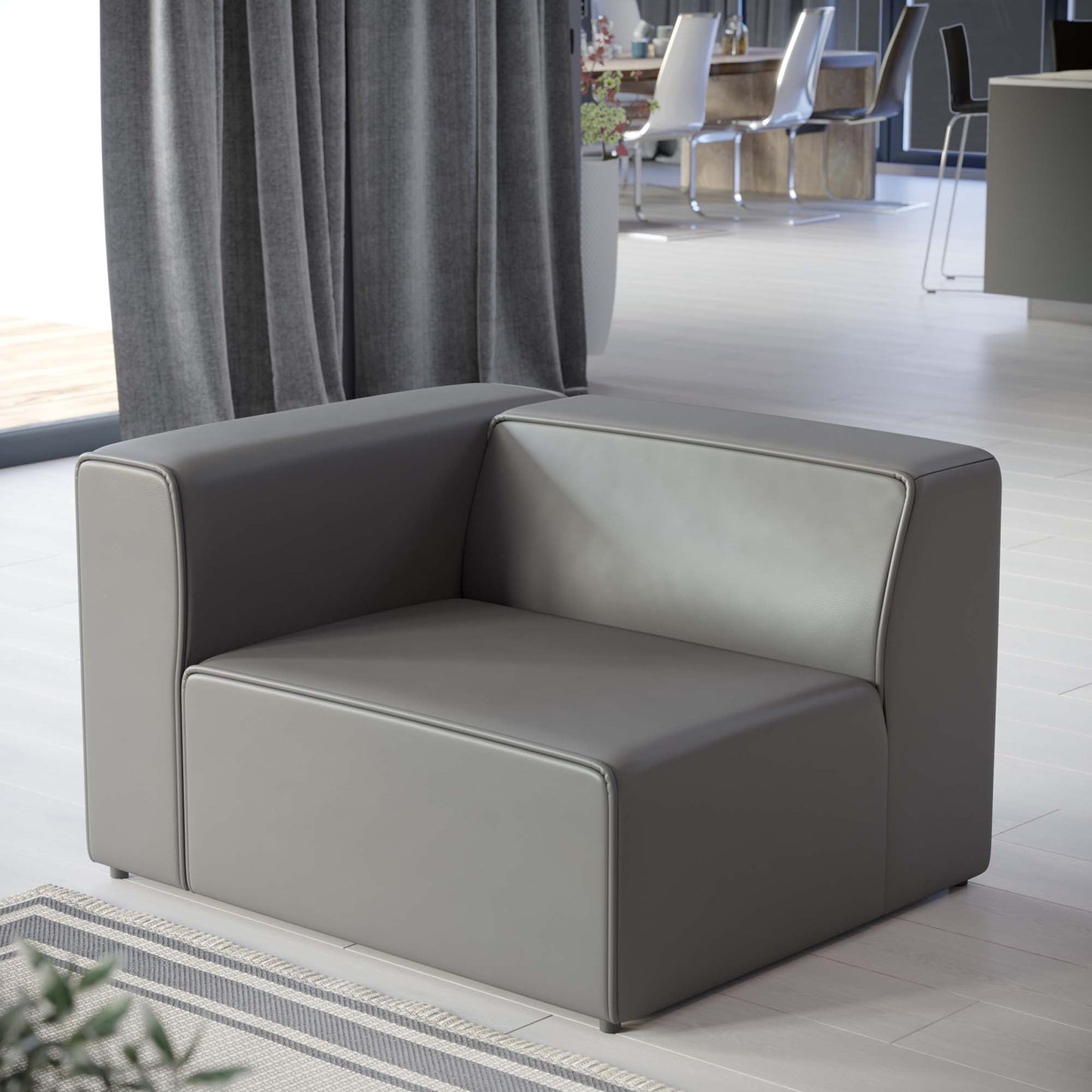 Mingle Vegan Leather Left-Arm Chair by Modway