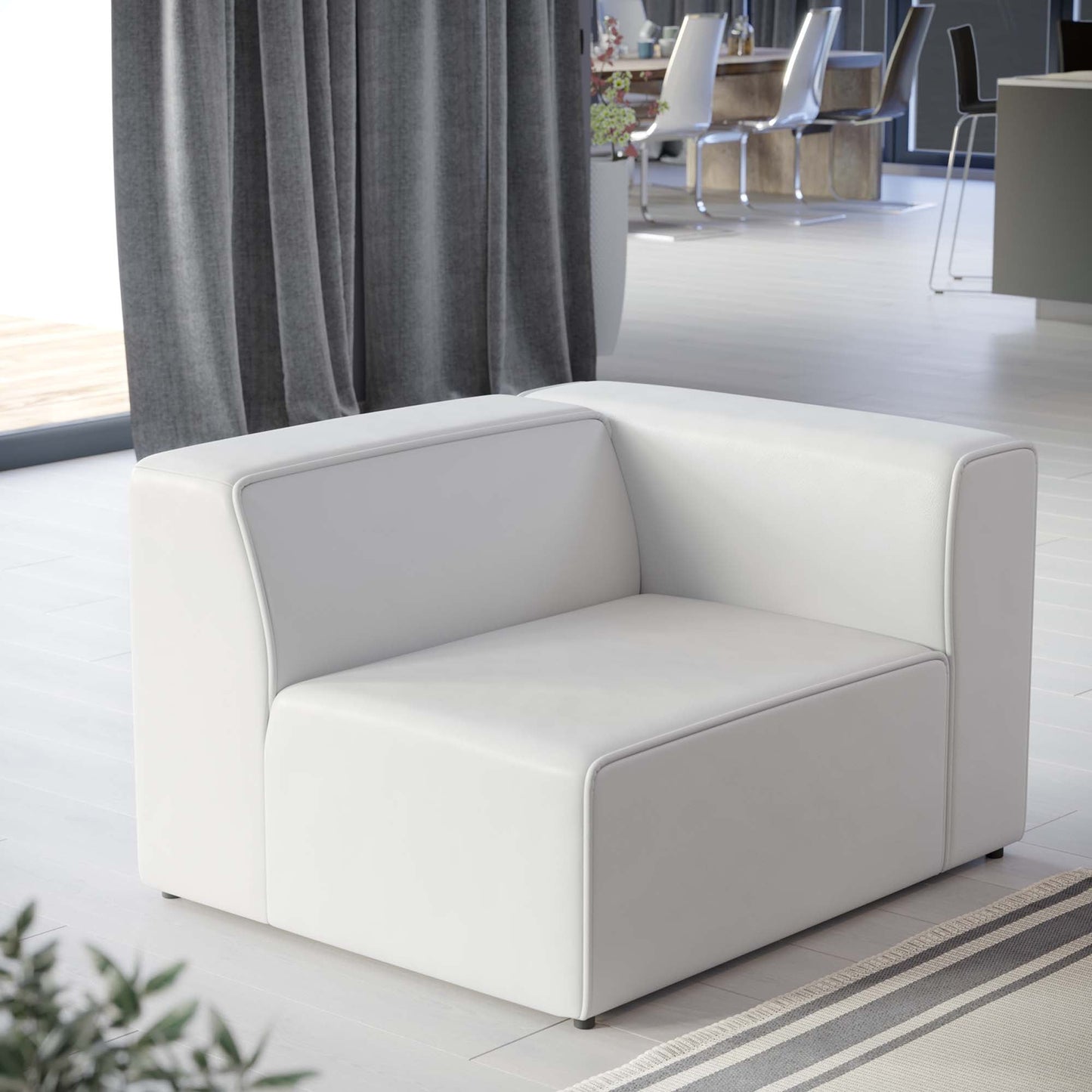Mingle Vegan Leather Right-Arm Chair by Modway