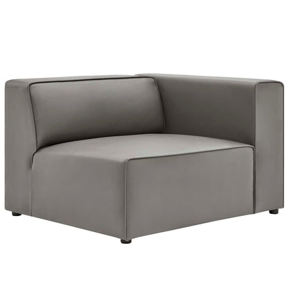 Mingle 2-Piece Vegan Leather Sectional Sofa Loveseat by Modway