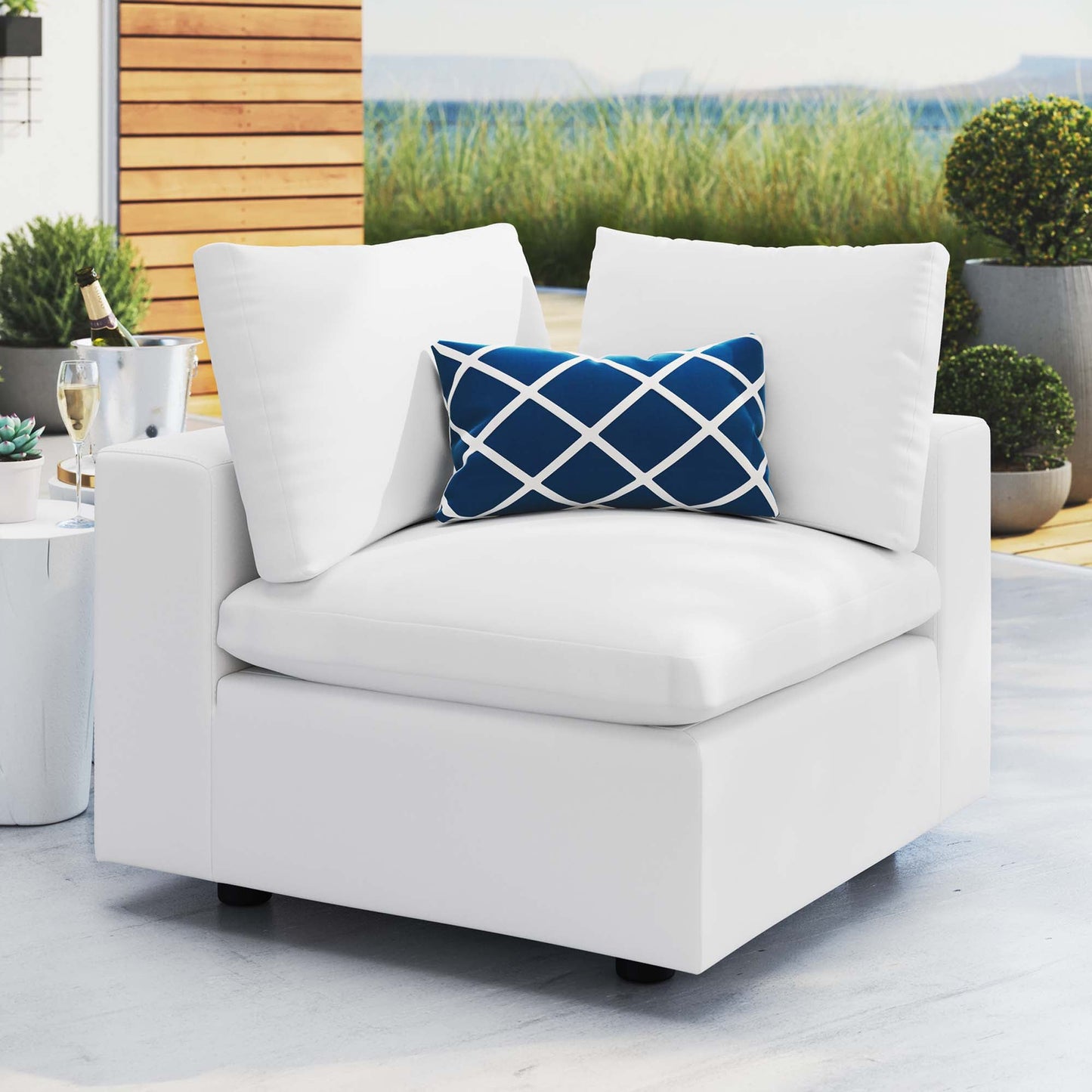 Commix Sunbrella Outdoor Patio Corner Chair by Modway