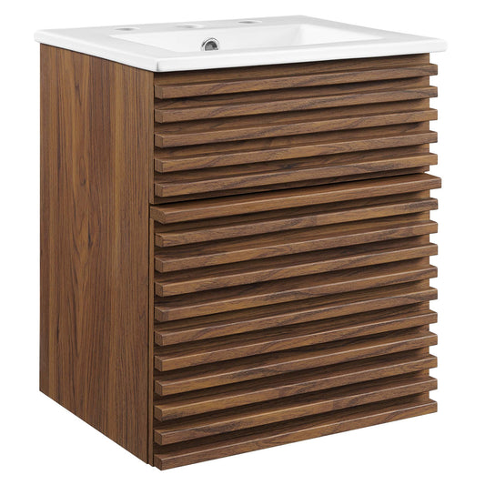 Render 18" Wall-Mount Bathroom Vanity by Modway