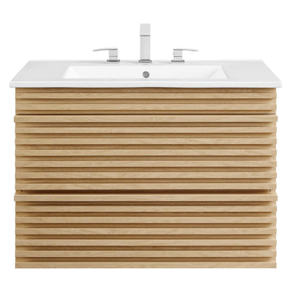 Render 30" Wall-Mount Bathroom Vanity by Modway