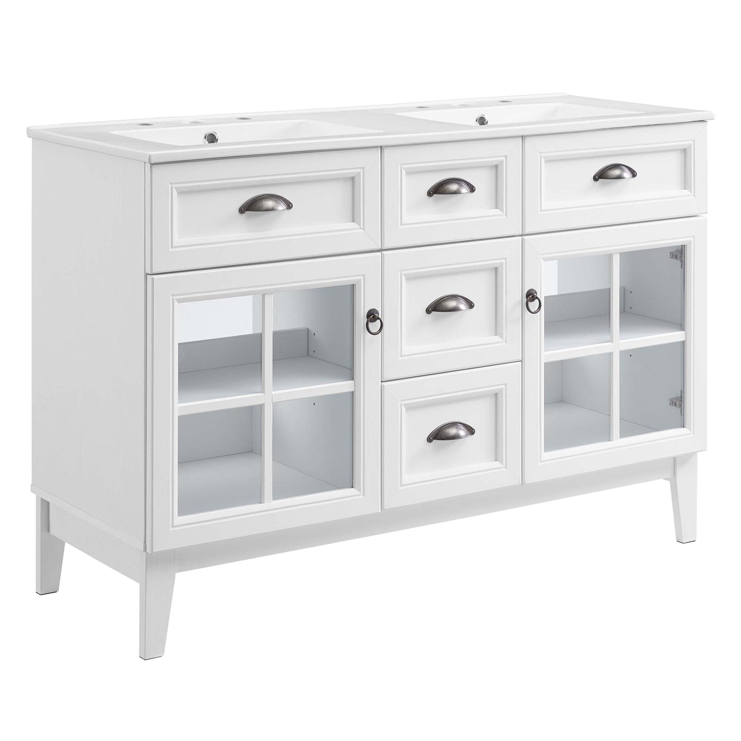 Isle 48" Double Bathroom Vanity Cabinet by Modway
