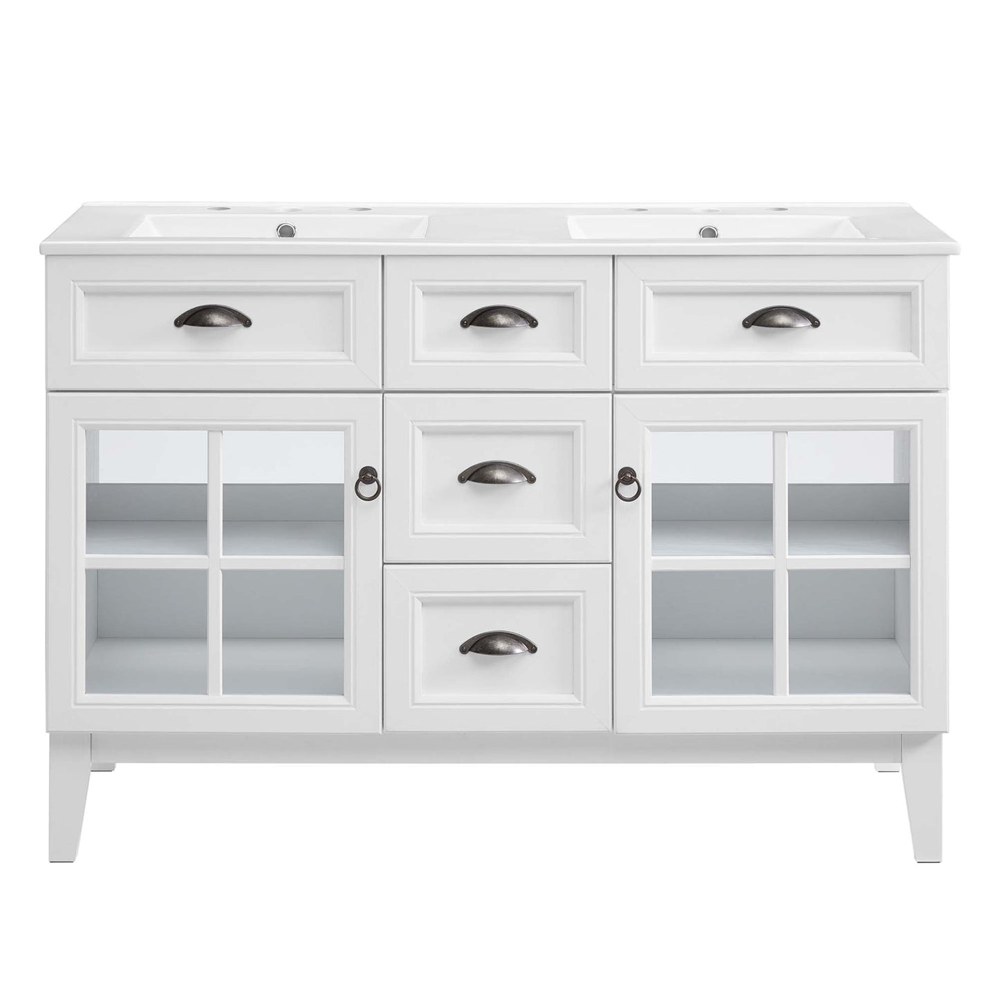 Isle 48" Double Bathroom Vanity Cabinet by Modway