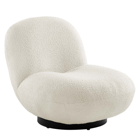 Kindred Boucle Upholstered Fabric Swivel Chair by Modway