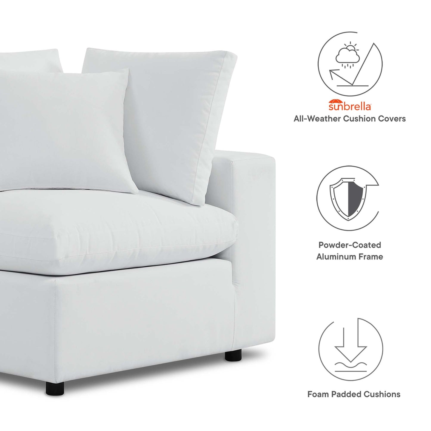 Commix Sunbrella Outdoor Patio Sofa by Modway