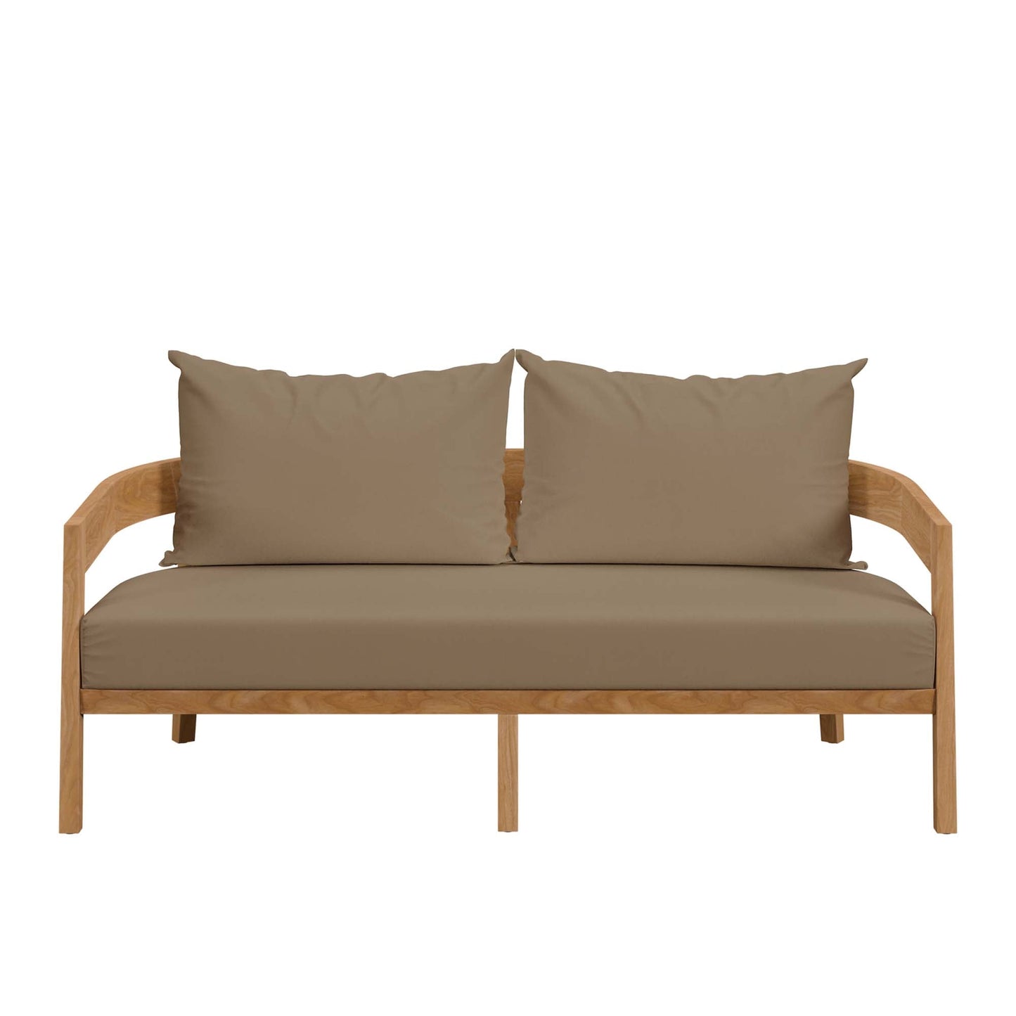 Brisbane Teak Wood Outdoor Patio Loveseat by Modway