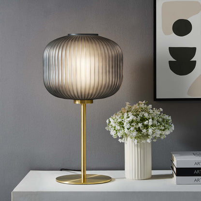 Reprise Glass Sphere Glass and Metal Table Lamp by Modway