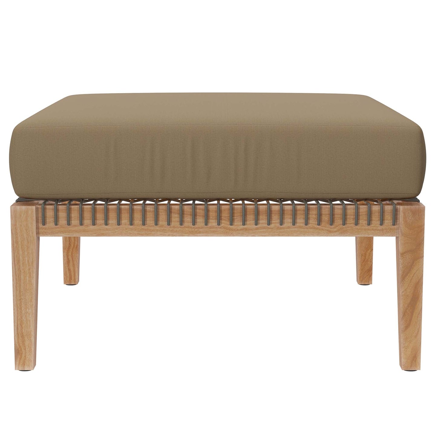 Clearwater Outdoor Patio Teak Wood Ottoman by Modway
