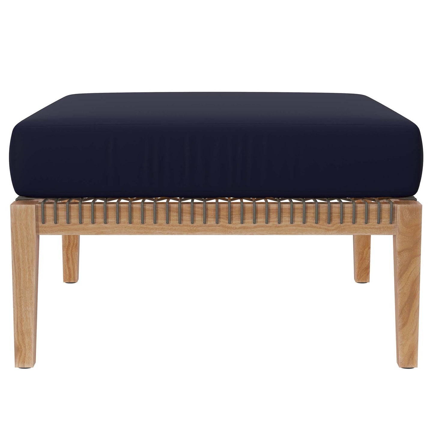 Clearwater Outdoor Patio Teak Wood Ottoman by Modway