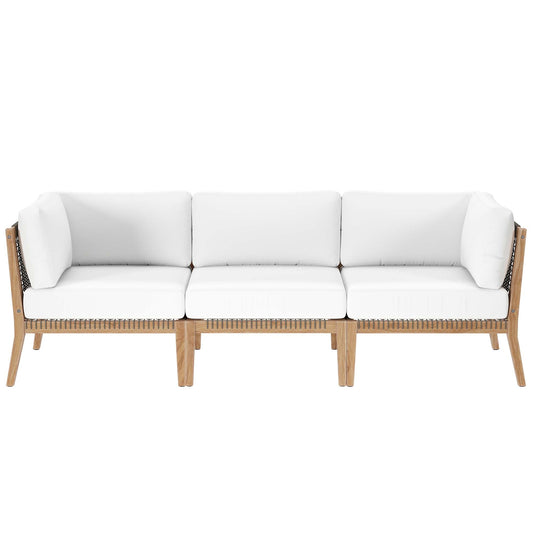Clearwater Outdoor Patio Teak Wood Sofa by Modway