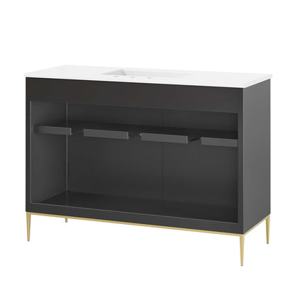 Awaken 48" Double Sink Bathroom Vanity by Modway