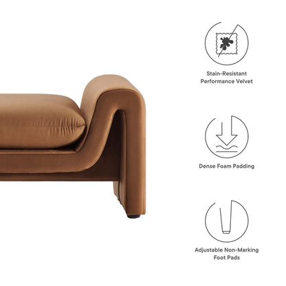 Waverly Performance Velvet Bench by Modway