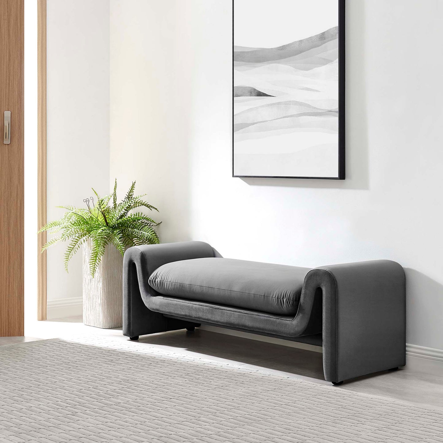 Waverly Performance Velvet Bench by Modway