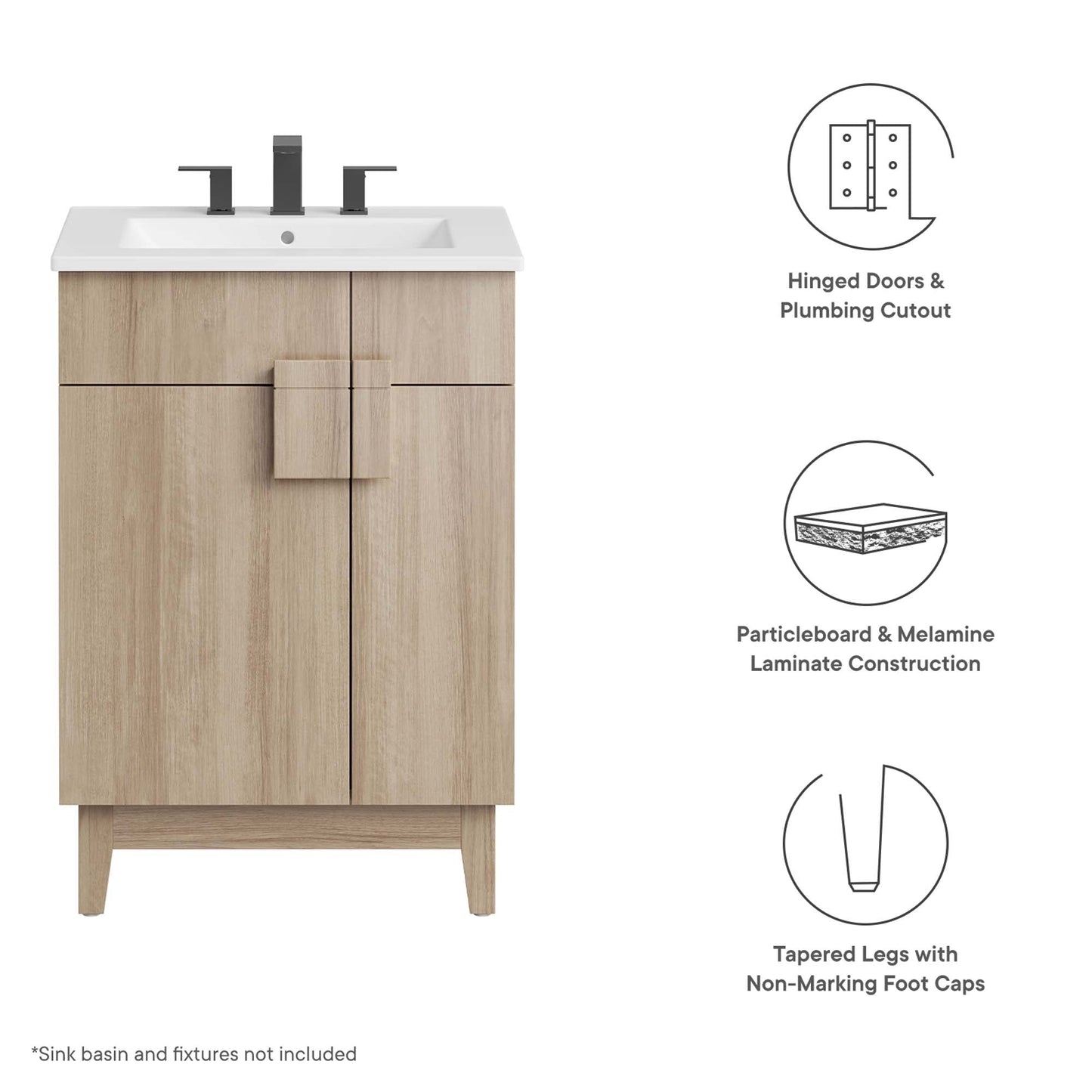Miles 24-Inch Bathroom Vanity Cabinet by Modway